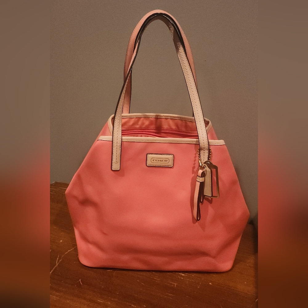 Coach Salmon Color Tote Bag
